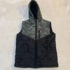 OUTDOOR PRODUCTS 迷彩切替 中綿フードベスト L 防寒