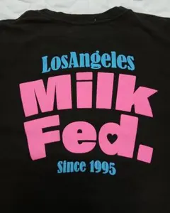美品 MILKFED. Tシャツ ブラック 半袖 ロゴプリント