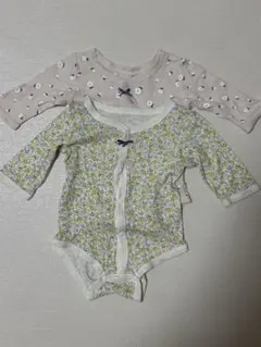ベビー肌着 2点セット 花柄