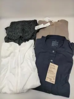 【新品）レディース4点セット パーカー シャツ ニット カーディガン251008