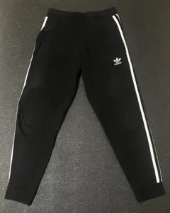 adidas 裏起毛 3 STRIPES PANTS　ブラック(gn3458)