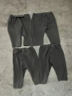 ユニクロ エアリズム カノコ 7分丈 レギンス 80 4枚セット　グレー