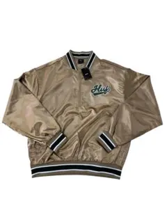 ■HUF■ Pop Fly Satin Baseballジャケット│ゴールド■