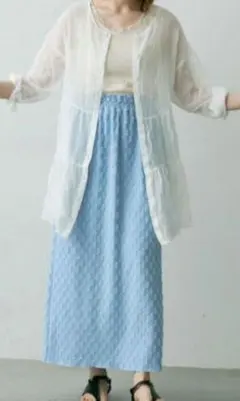 Crisp　ティアードシアーチュニック　ホワイト