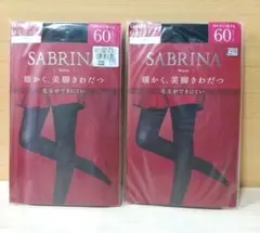 SABRINA 60デニールタイツM～L ブラック2セット