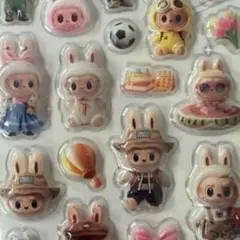 ラブブシール　立体　ぷくぷく　ボンボンドロップ　ドロップシール　ぷっくり　3d