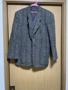 テーラードジャケット 白黒チェック