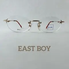 '80年代EASTBOYリムレス日本製ゴールド