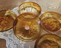 アルコロック アンティークガラスプレート スタンダード計5枚 アンティーク アルコロック アンティークガラスプレート スタンダード計5枚