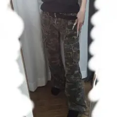 迷彩カーゴパンツ y2k　平成　グランジ　00s　opium