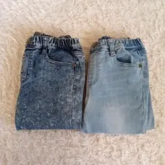 裏起毛　デニムパンツセット