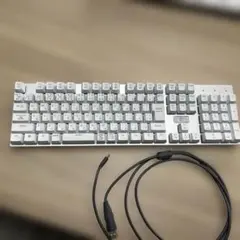 日本語配列　e元素メカニカル式ゲーミングキーボード　赤軸ホワイト