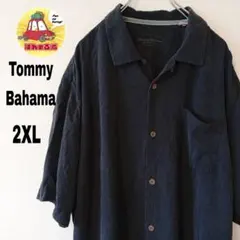 USA古着 TommyBahama 半袖ボタンシャツ　2XL ブラックのサムネイル