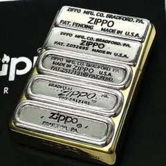 ZIPPO 1996年製 歴代ボトムメタル ジッポライター ピンバッチ付き 新品
