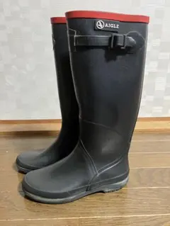 AIGLE エーグル 長靴 レインブーツ ネイビー レッド　35のサムネイル