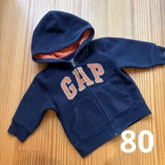 GAP フード付きパーカー ネイビー 80㎝ フリース生地