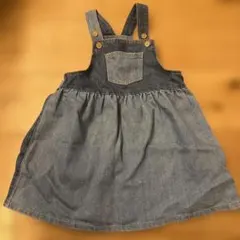 H&M デニム ジャンバースカート ボタン付き