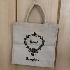 Harrods ジュートバッグ ベージュ Bangkok限定