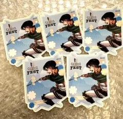 【限定品】進撃の巨人　ステッカー　進撃の日田　FEST　リヴァイ　5枚セット