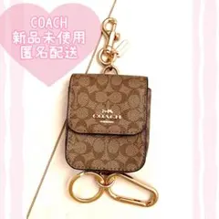 COACH コーチ　ミニ　ポーチ　キーケース　シグネチャー　ゴールド　小物入れ