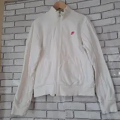 【美品】Nike ホワイト ジップアップ　スウェット　ジャケットM