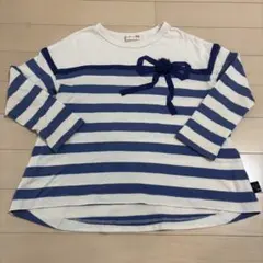 【knit planner】青ボーダーカットソー（110cm）