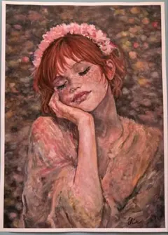 油彩画 人物 SMサイズ 小泊 芳彦作 B-8 油彩画 人物 SMサイズ 小泊 芳彦作 B-8 - メルカリ