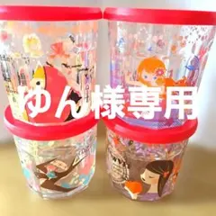 フランス製 蓋付ガラスキャニスター 6個セット 童話 おとぎ話 ベルメゾンのサムネイル