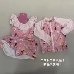 Disney★コストコ購入！プリンセス　水着＆ラッシュガードセット100センチ