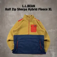llbean シェルパハイブリット ハーフジップ フリース ボア XL