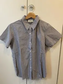 KUMIKYOKU ストライプ 半袖シャツ