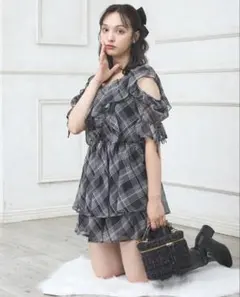 INGNI 肩開きフリルミニワンピース