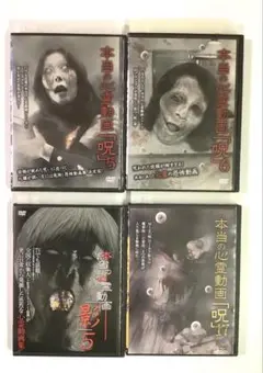 本当の心霊動画 ホラーDVD4枚（ケース付）