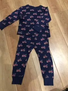 NEXT クレーン車柄　ネイビー　ベビーパジャマ 98cm