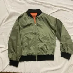 グローバルワーク　オリーブグリーン　オレンジ　リバーシブル　MA-1ジャケット