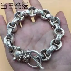 メンズ シルバーブレスレット S925犬の頭レトロ ブレスレット
