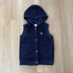 LOGOSボアフード付きベスト130