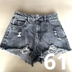 アベイル ダメージ　デニムショートパンツ　61 黒のサムネイル