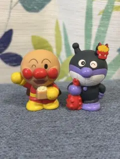 アンパンマン ばいきんまん 指人形 ソフビ 節分 豆まき 鬼のお面 2体セット