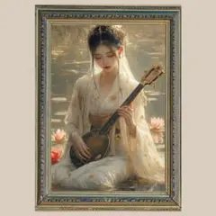 商売繁盛・学問の成就✨弁財天✨No.42【開運•絵画風•ヒーリングアート】
