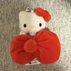 キティ　ローリーズファーム　LOWRYSFARM　ぬいキーホルダー　リボンノリ