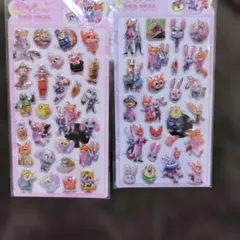 ズートピア ぷくぷくシール4枚セット