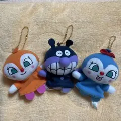 アンパンマンふわふわ指人形3種セット　コキンちゃん　バイキンマン　ドキンちゃん