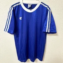 90s adidas ゲームシャツ ユニフォーム ブルー y2k 万国旗 常田 - メルカリ