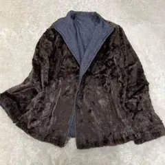 リバーシブルジャケット　デニム　ファー　毛 毛皮・ファーコート