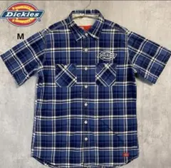 Dickies/ディッキーズ/ チェック柄 半袖シャツ /M サイズ/ブルー系