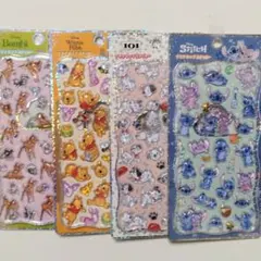 【正規品】新作　ディズニー　プチドロップステッカー　シール　プチドロ　4種セット