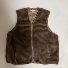 ブラウン ファー ベスト