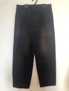 無印良品 チノタックワイドパンツ 黒 73cm