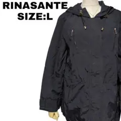 RINASANTE フード付ナイロンジャケット 黒 L 古着 薄手アウター
